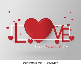 Valentine's day abstract background with heart.Vector illustration