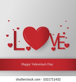 Valentine's day abstract background with heart.Vector illustration