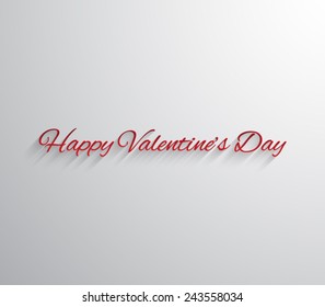 Valentines Day abstract background with long shadow text. Vector illustration eps 10