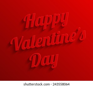 Valentines Day abstract background with long shadow text. Vector illustration eps 10