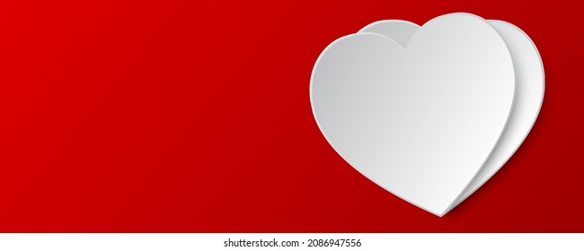valentines day abstract background with paper cut hearts.vector