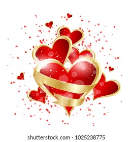 Valentines day abstract background with red heart. Vector illustration. Vector illustration eps10