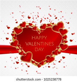 Valentines day abstract background with red heart. Vector illustration. Vector illustration eps10