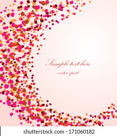 Valentine's Day, abstract background with red hearts