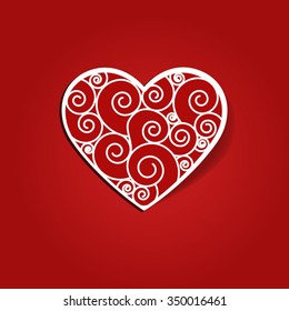 Valentine`s Day abstract background. Red.
