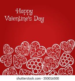 Valentine`s Day abstract background. Red.