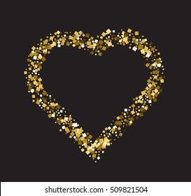 Valentine's day abstract background with red and white hearts with festive light
