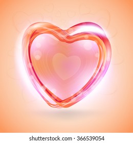 Valentines Day Abstract Background. Romantic Vector Illustration for Greeting Cards Design. Happy Valentines Day