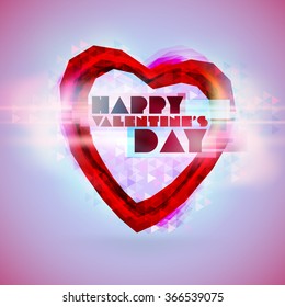 Valentines Day Abstract Background. Romantic Vector Illustration for Greeting Cards Design. Happy Valentines Day