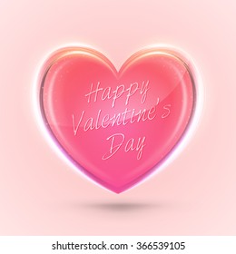 Valentines Day Abstract Background. Romantic Vector Illustration for Greeting Cards Design. Happy Valentines Day