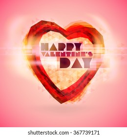 Valentines Day Abstract Background. Romantic Vector Illustration for Greeting Cards Design. Happy Valentines Day