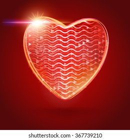 Valentines Day Abstract Background. Romantic Vector Illustration for Greeting Cards Design. Happy Valentines Day