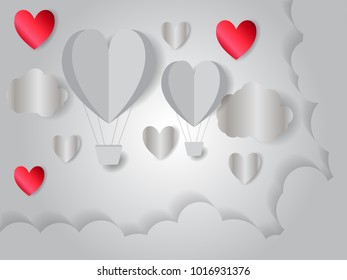 Valentine's Day abstract background. Vector illustration.