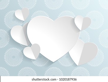 Valentine's Day Abstract Background. Vector illustration.