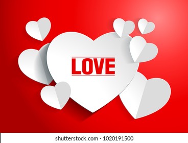 Valentine's Day Abstract Background. Vector illustration.