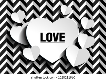 Valentine's Day Abstract Background. Vector illustration.