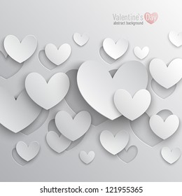 Fondo abstracto de San Valentín. Ilustración vectorial.