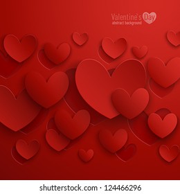 Valentine`s Day abstract background. Vector illustration.