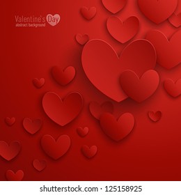 Valentine`s Day abstract background  Vector illustration 