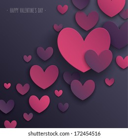 Valentine`s Day abstract background. Vector illustration.