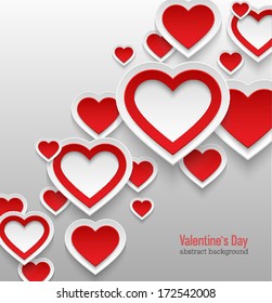 Valentines day abstract background. Vector illustration.