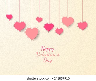 Valentines Day Abstract Background - Vector Illustration