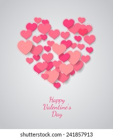 Valentines Day Abstract Background - Vector Illustration