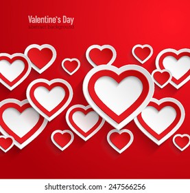 Valentines day abstract background. Vector illustration.