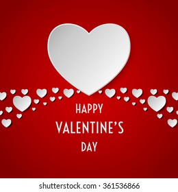 Valentine`s Day abstract background. Vector illustration.