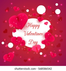 Valentines day, abstract background. Vector illustration.