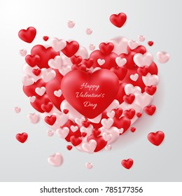 Valentine's day abstract background. Vector illustration