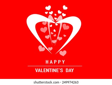 Valentine's day abstract card 