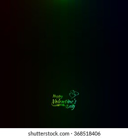 Valentines day abstract card, gradient lights design