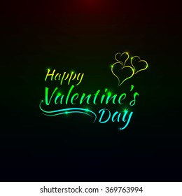 Valentines day abstract card, gradient lights design