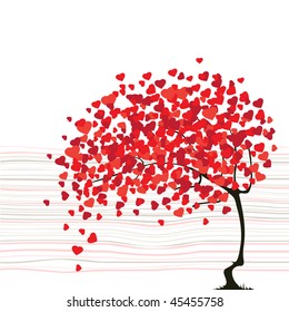 Valentine's day abstract with dandelion