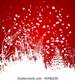 Valentine's day abstract with dandelion
