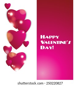 Valentines day. Abstract paper hearts. Love. Valentine background with hearts
