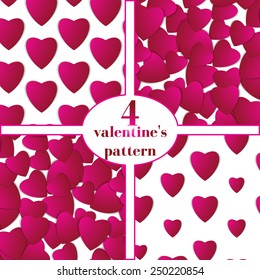 Valentines day. Abstract paper hearts. Love. Valentine background with hearts