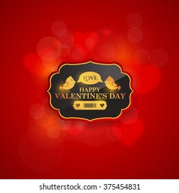 Valentine's Day Abstract Red Colors Background Design