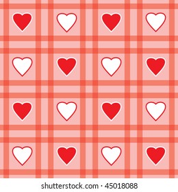 Valentine's day abstract seamless background with hearts. Vector illustration. EPS10