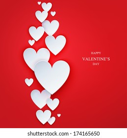 Valentine`s Day abstract vector background.
