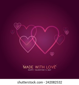 Valentine's Day abstract vector background with hearts