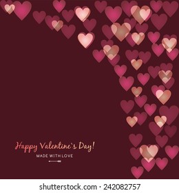 Valentine's Day abstract vector background with hearts