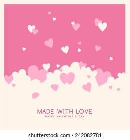Valentine's Day abstract vector background with hearts