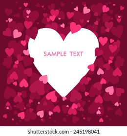 Valentine's Day abstract vector background with hearts
