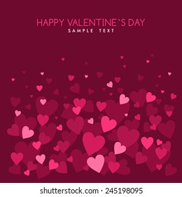 Valentine's Day abstract vector background with hearts