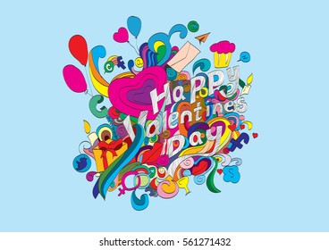 valentines day abstract vector illustration