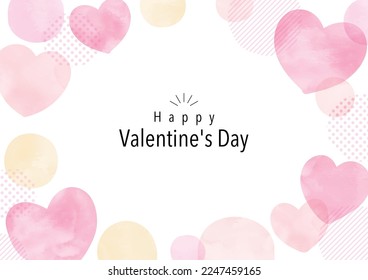 Valentine's Day Abstract,Geometric Watercolor Frame Design Background