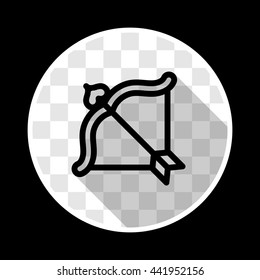 Valentines day, archery icon. Vector illustration