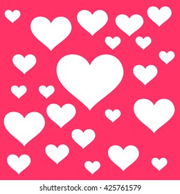 Valentine's day artistic hand drawn rose hearts background